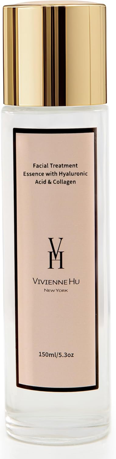 VivienneHu Facial Treatment Essence with Hyaluronic Acid & Collagen, Anti-Aging Essence Skincare to Reduce the Appearance of Fine Lines, Refines Texture, Improves Firmness & Dark Spots, 5.3Oz, 150g