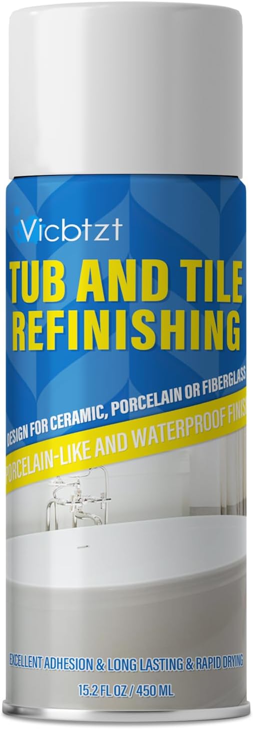 Amazon.com: VICBTZT Tub and Tile Refinishing Spray Paint White, Aerosol ...