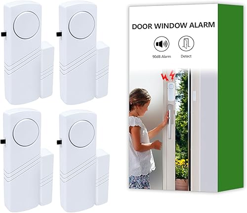 Miniatura 13 de Alarma de puerta y ventana, alarmas de puerta de 90dB con sensor para seguridad de niños, seguridad en el hogar, alarma antirrobo de puerta y