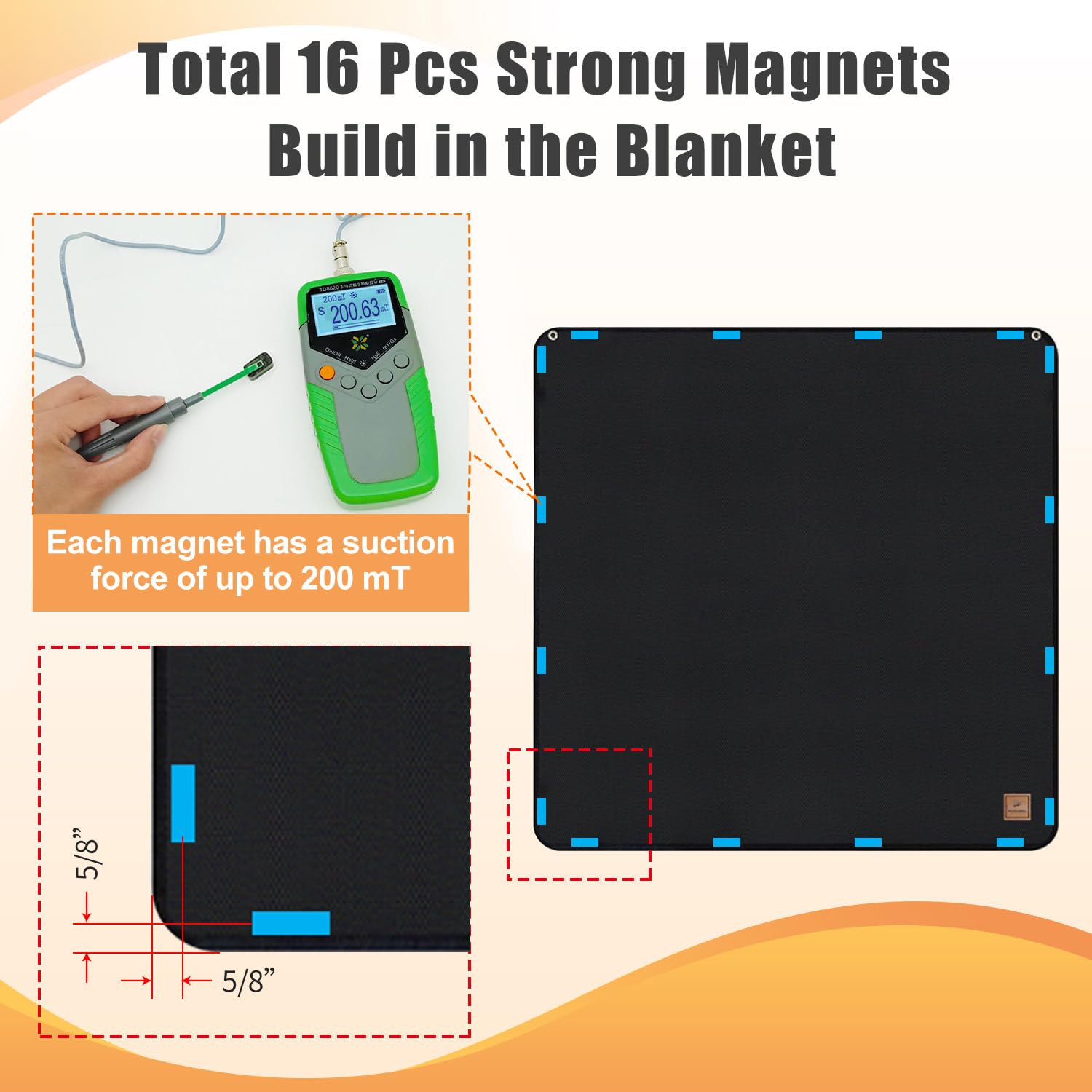 Magnet Fireplace Cover, Draft Blocker, Fireplace Blanket for Heat Loss Fireplace Flue Blocker, Cold Air Blocker - Image 3