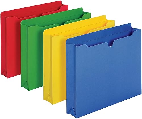 Office Depot® - Chaquetas de archivo de color de la marca, expansión de 2 pulgadas, 8 1/2 x 11 pulgadas, tamaño carta, colores surtidos, paquete de