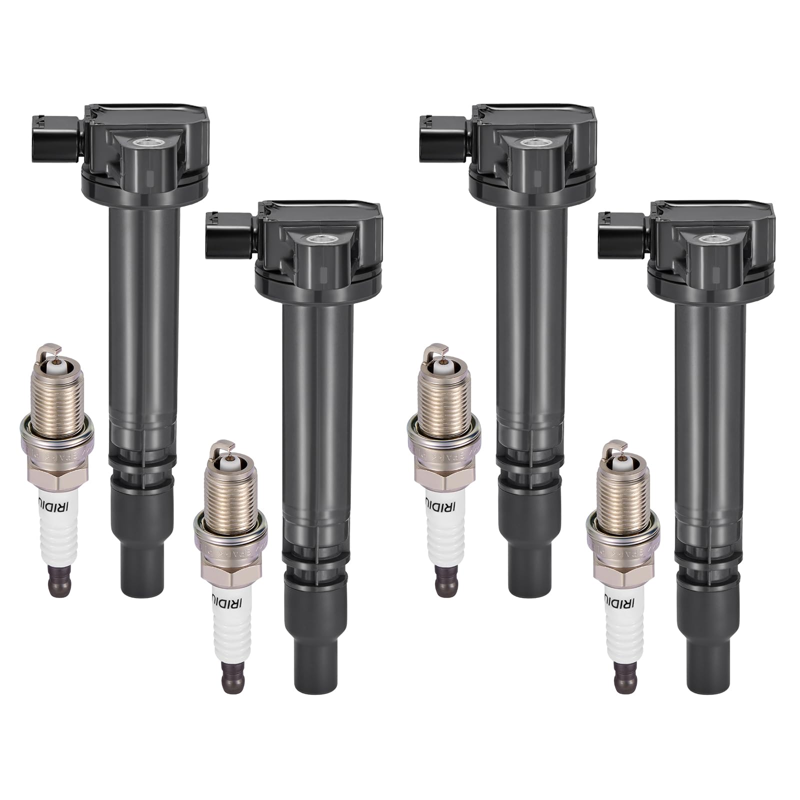 4-Pack UF323 Ignition Coils &amp; 4996 Spark Plugs Kit Compatible with Toyota Tacoma 2000-2004, 4Runner 2000, 2.4L 2.7L - Replaces 90919-02237 C1305 5C1304 E353 52-1690 &amp; more
