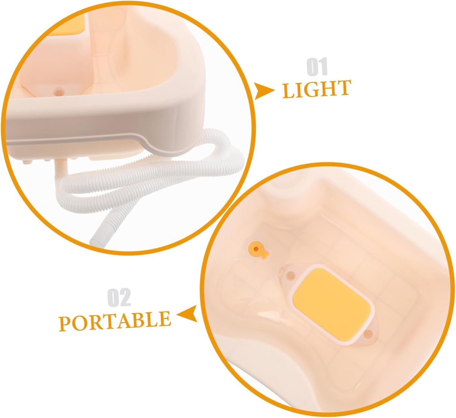 Portable Hair Washing Sink for Bedridden Patients Ergonomic Shampoo Basin for Elderly Disabled and Pregnant Women Soft Lightweight Design for Use