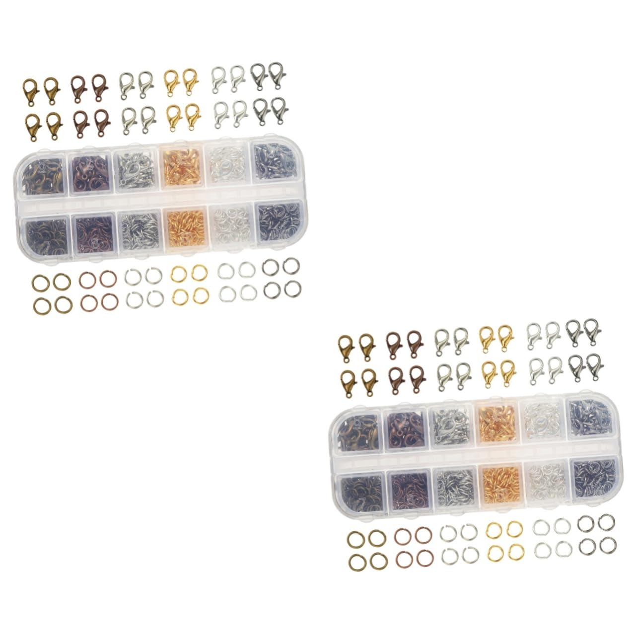 SHINEOFI 2pezzi Craft Lobster Clasp and Open Keychain Options for Jewelry Making and Accessories for Bracelets Necklaces