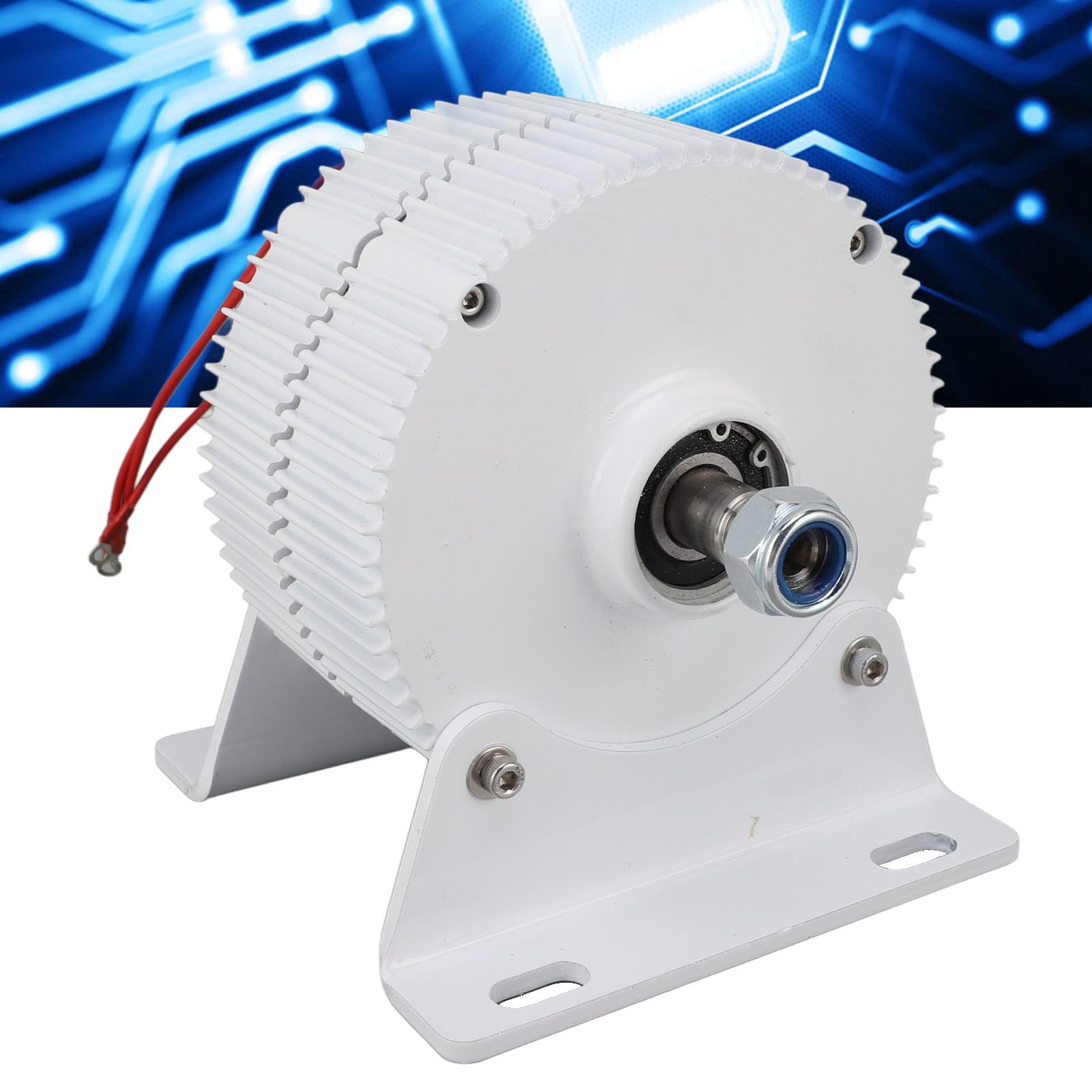 Alternatore trifase Generatore sincrono a magneti permanenti Doppio albero Alta efficienza Uscita 24 V per turbine eoliche Verticale Orizzontale Lega di alluminio Acciaio al (400W)