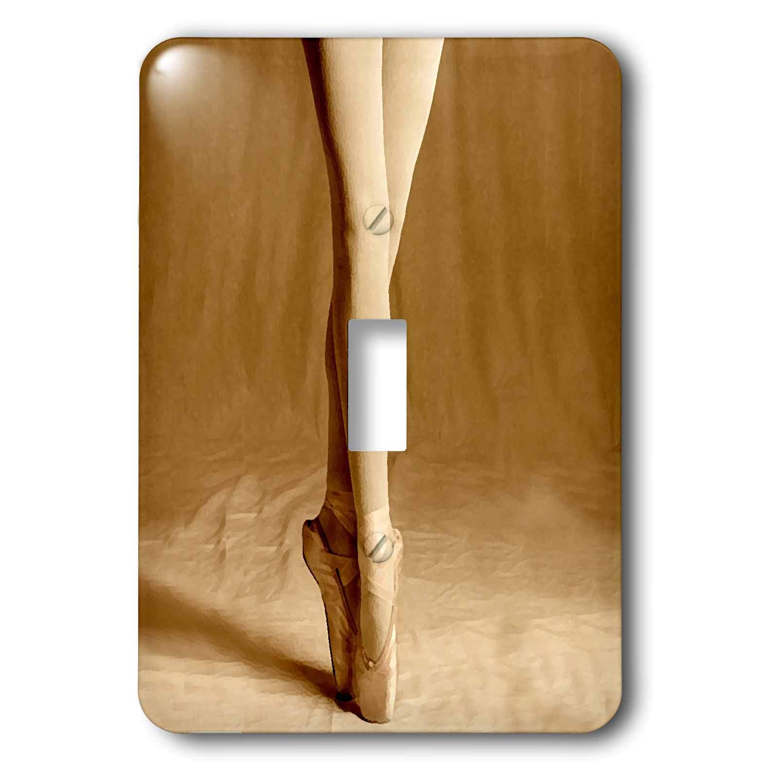 Ballerina interruptor de palanca único 3dRose lsp_1272_1 placa decorativa luz