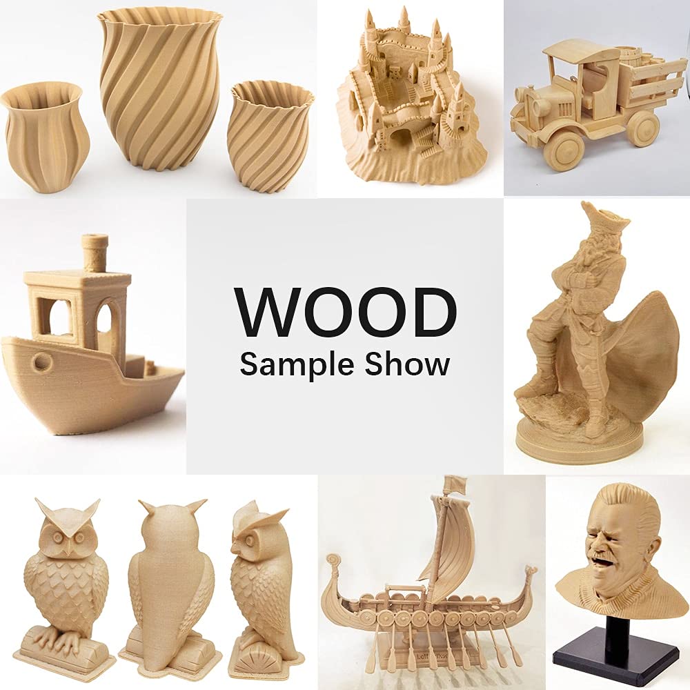 PLA-Filament, 2 Rollen/Set, 3D-Drucker-Filament, niedrige Temperatur, Holzmaterial für 3D-Drucker, PLA-Holz-Filament