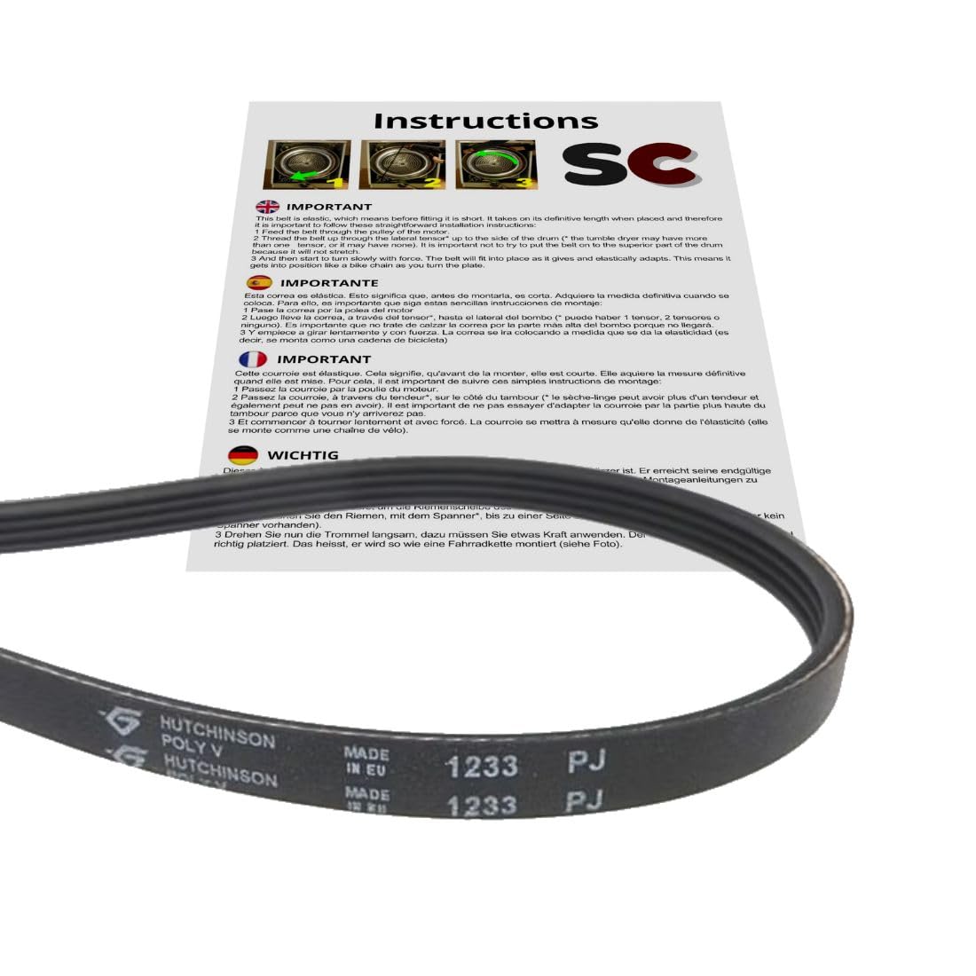 Sc Solocorreas - Washing Machine Belt 1233 Pj