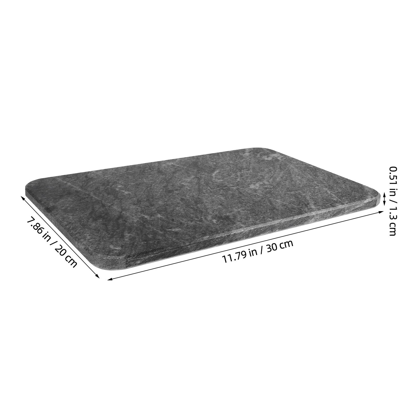 Tabla para Cortar de Mármol Natural Negro Textura Única Rectangular, Uso Versátil y Práctico para Cocina y Presentación Moderna de Alimentos