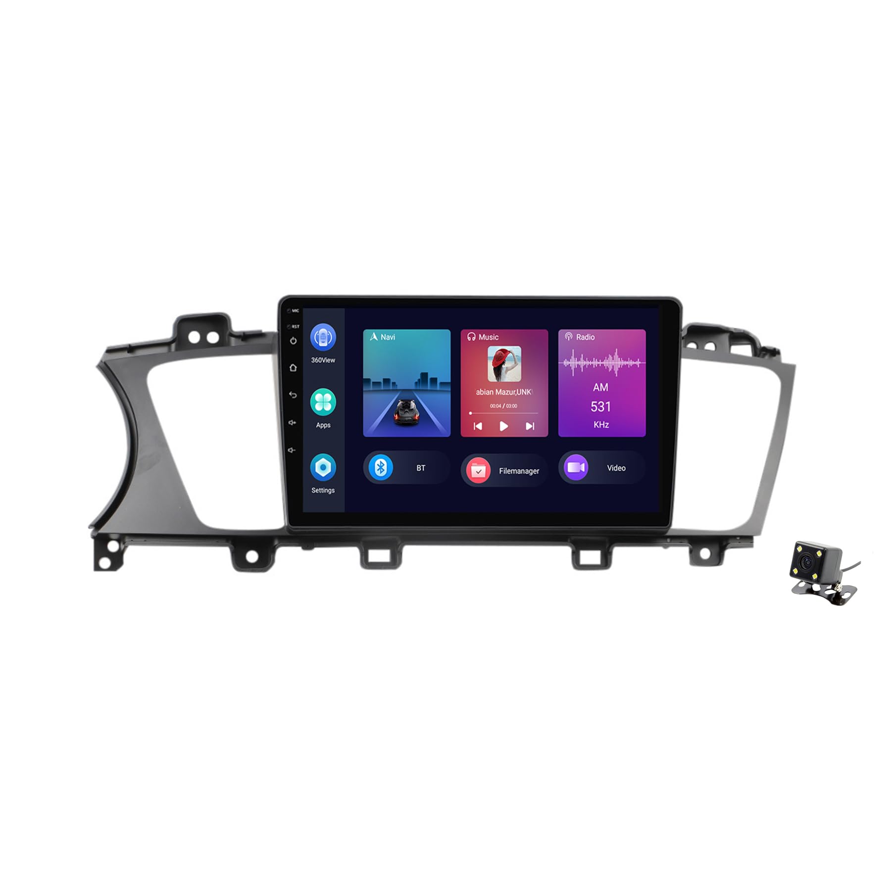 ADMLZQQ for KIA K7 Cadenza 2013-2017 Car Stereo Radio Car-Play Android Auto,9 Inch Touch Screen 2 Din GPS Sat Navi Multimedia with Bluetooth 4G+WiFi+