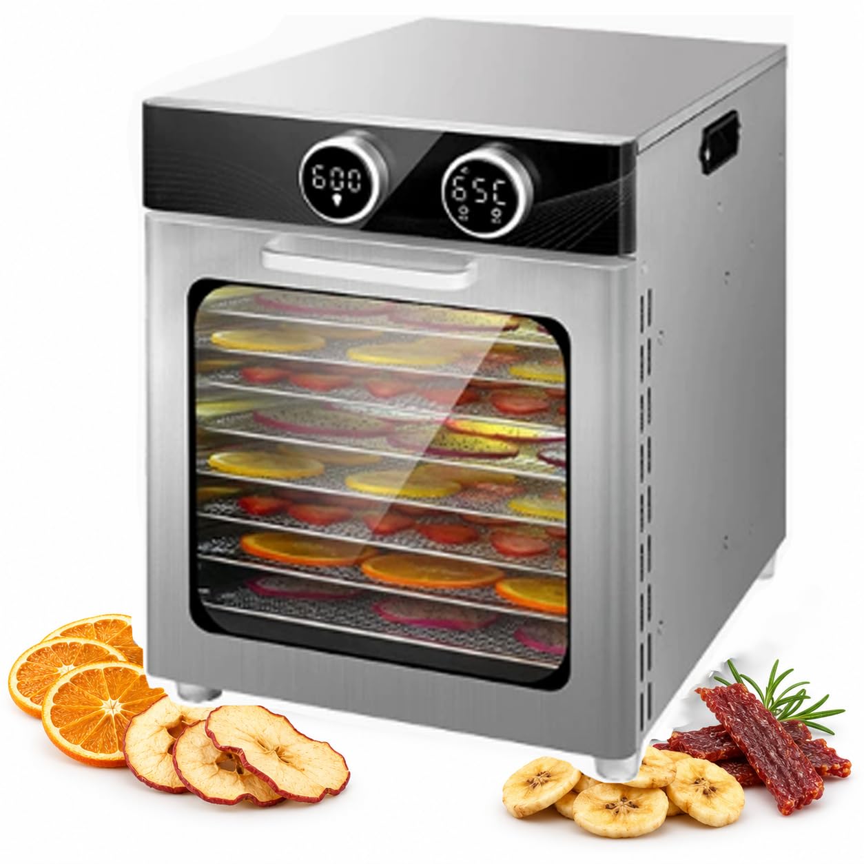 Essiccatore Alimentare Commerciale, 800W, Circolazione dell'Aria a 360°