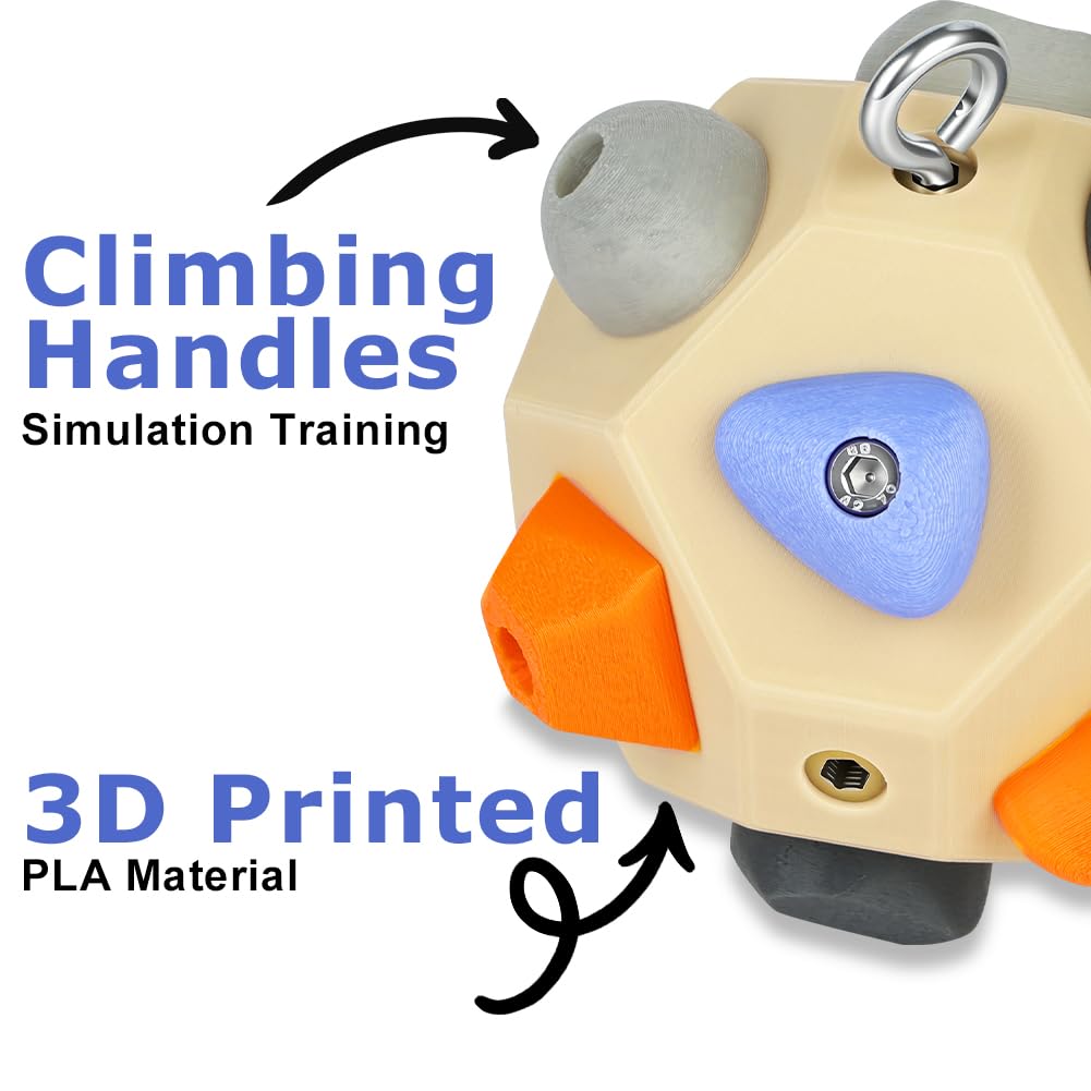 Bloque de Escalada Hecho a Mano, 11 * 11cm, Bloque de Boulder Hecho a Mano-Mejora la Fuerza y la Precisión, Bola 3D de Boulder para Escalada