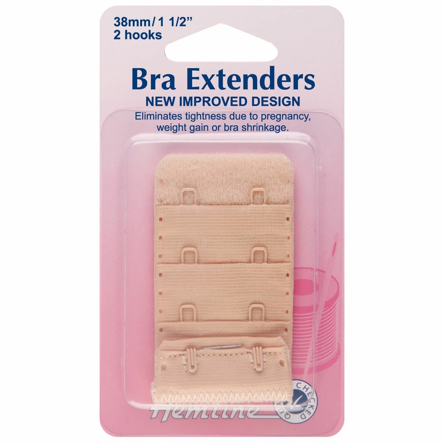 Hemline Nude Bra Back Extender - 2 Hook