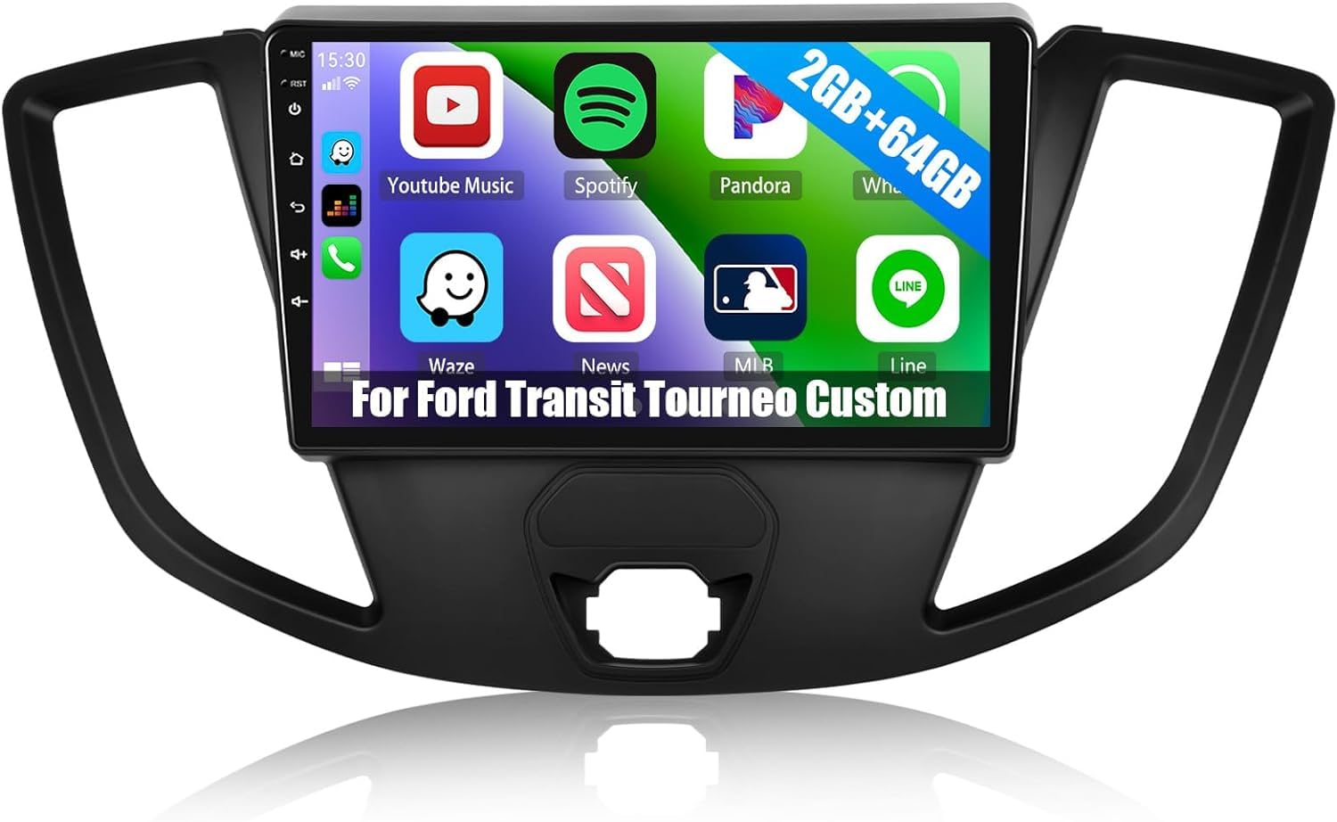 CAMECHO 2+64G Android 13 Car Stereo for Ford Transit Tourneo Custom 2013-2019 with Wireless Apple Carplay Android Auto, 9 Inch 2 Din Touch Screen with GPS Navigation Wifi + Reversing Camera