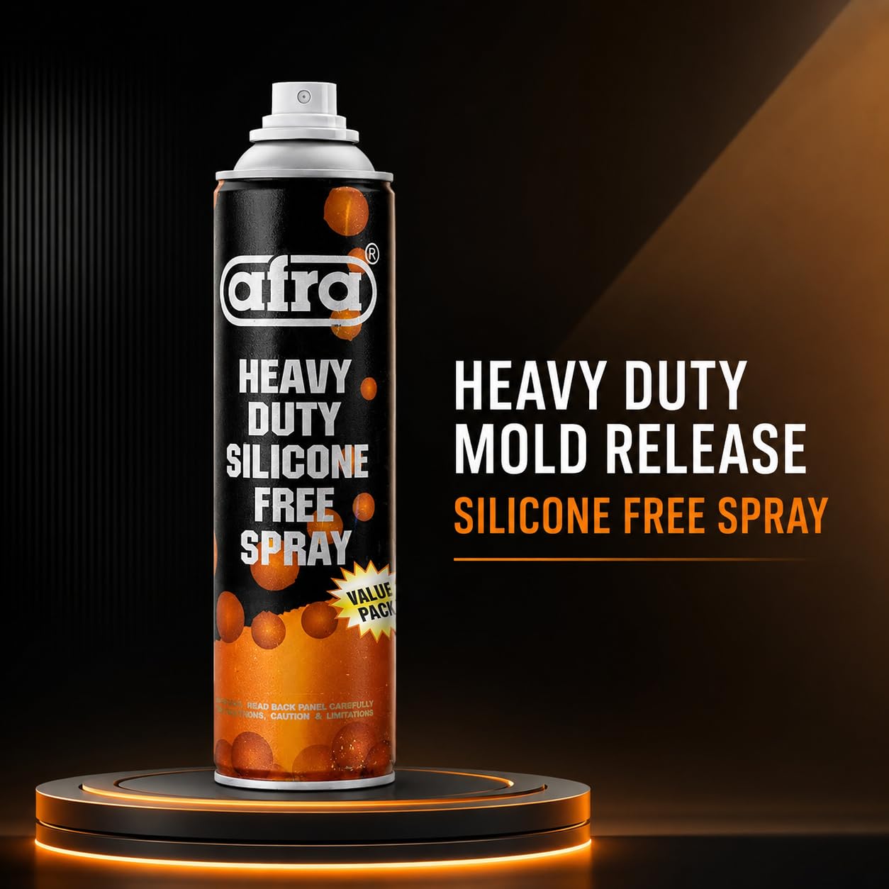 Afra Heavy Duty Silicone-Free Mold Spray Grade 1083, 300g | Semi-Dry Mist for Injection Applications & Thermoplastics | High-Yield Formula for Painting, Printing & Plating 1