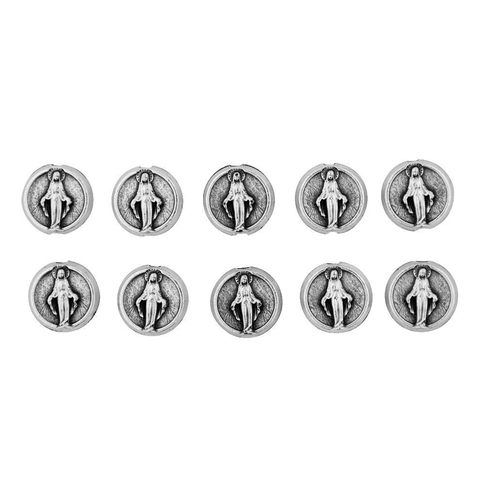 miracleマントルピース Amazon.com: Pack of 10 Miraculous Medal Beads | 7mm | Made in