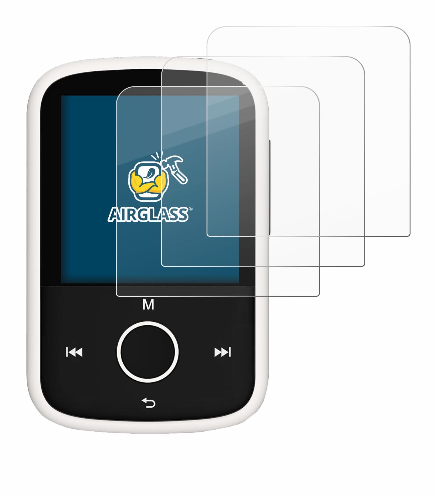 brotect Glass Screen Protector Film for Majority MP3 16GB (6 Pack) - Glass-Foil 9H Protection [Scratch Resistant, High Clarity]