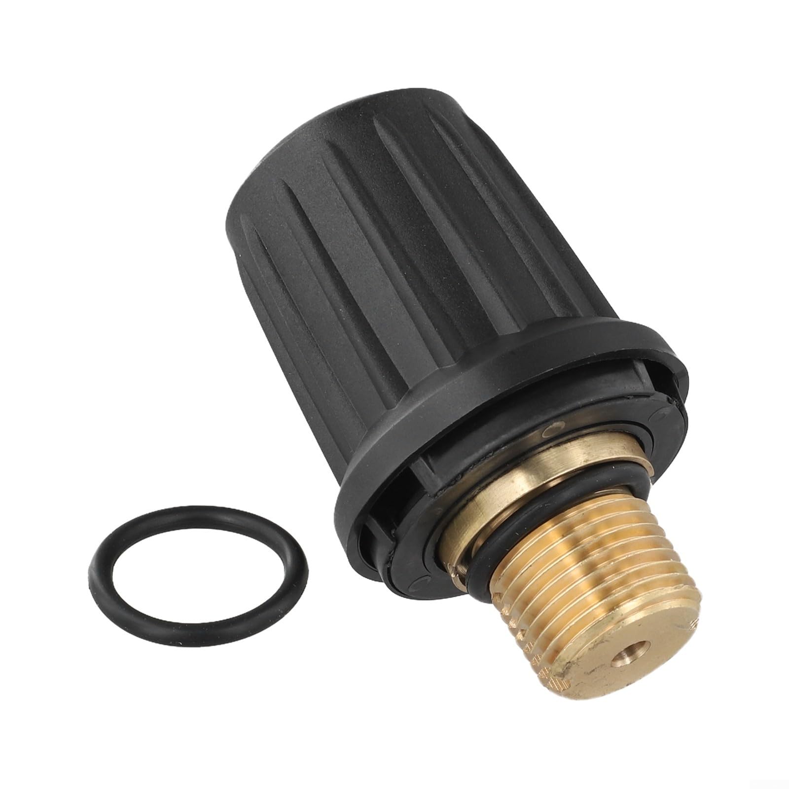 Pièce de rechange pour nettoyeur vapeur Karcher Bouchon de soupape de sécurité en laiton avec soupape de sécurité et joint torique, convient pour les modèles SC1 SC2 SC3 Series (1 paquet)