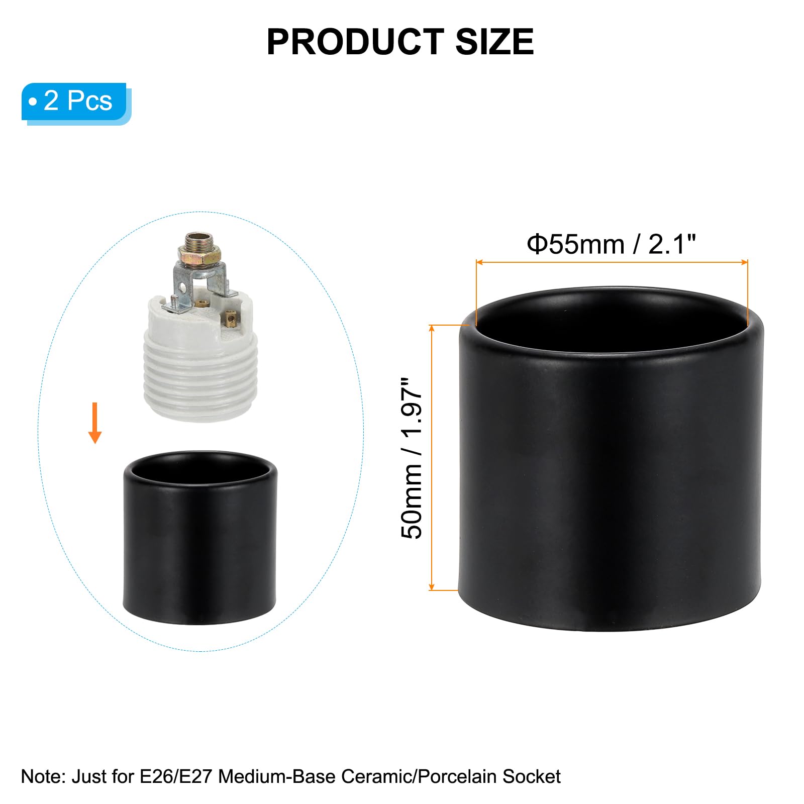 PATIKIL Light Socket Shade Ring - Image 2