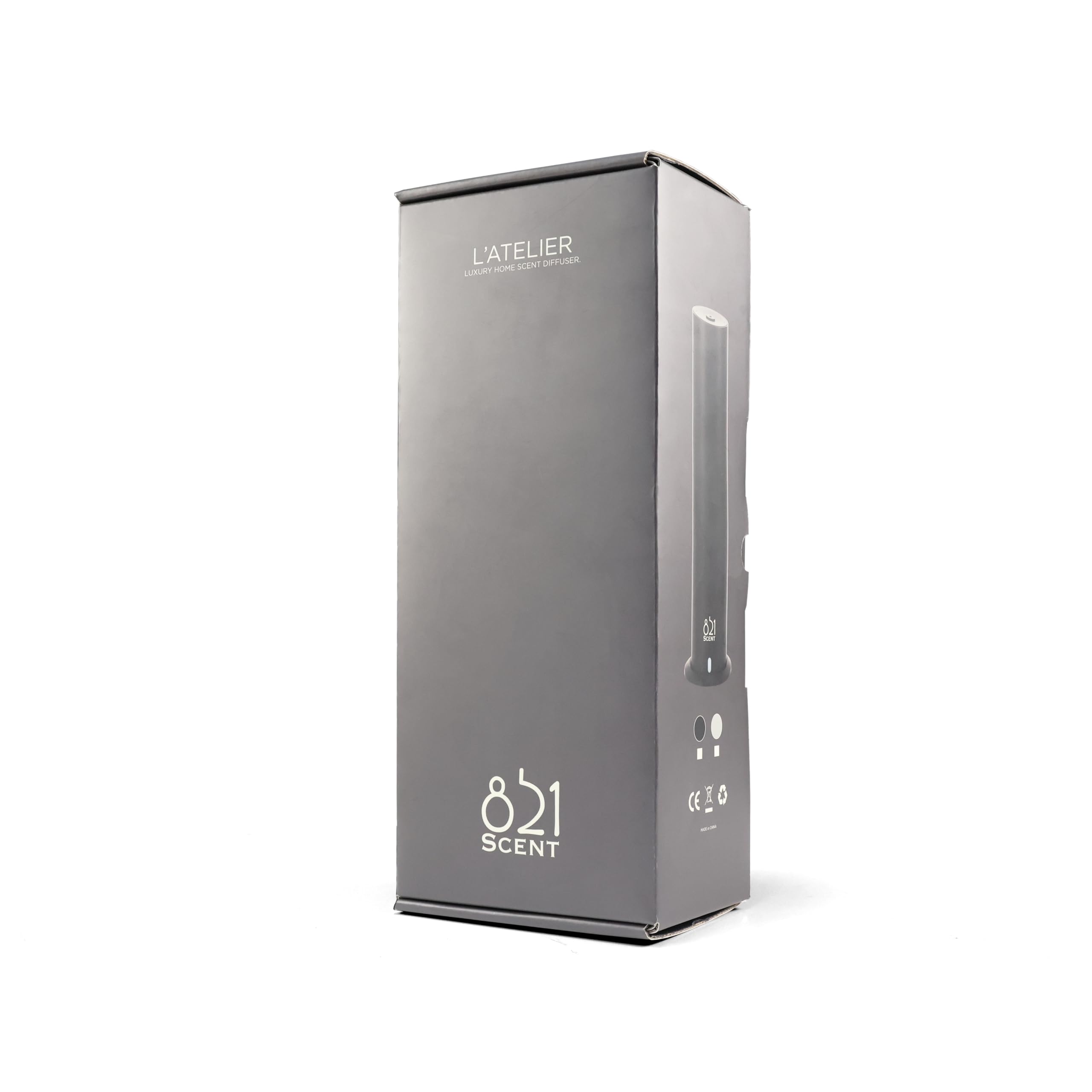 L’Atelier Difusor de Aromas Sin Agua con Cápsula de 50 ml Incluida | Difusión en Frío, Control Remoto y Cobertura de hasta 60 m² | para Hogar, Hotel, Oficina y SPA | Negro