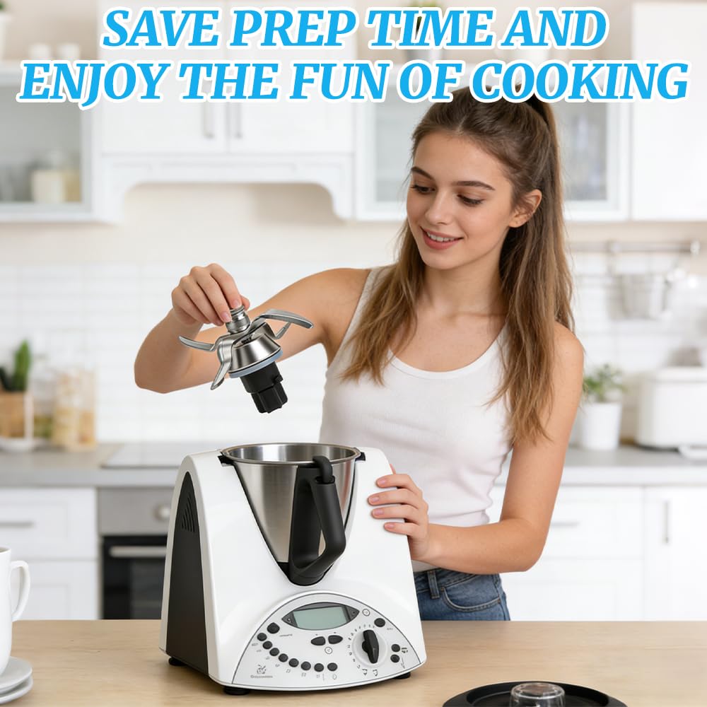 Lame per Bimby TM31, HOVCEH Gruppo Coltelli per Bimby TM31 Vorwerk Thermomix, Accessori per Bimbys in Acciaio Inossidabile con Anello di Tenuta per Robot da Cucina