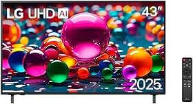 LG TV HOTEL 43" 4K UHD PROFISSIONAL SMART 43AU801C, ULTRAFINO, HDMI/USB, THINQ AI WEBOS 24, GOOGLE ASSISTENTE ALEXA 200X200