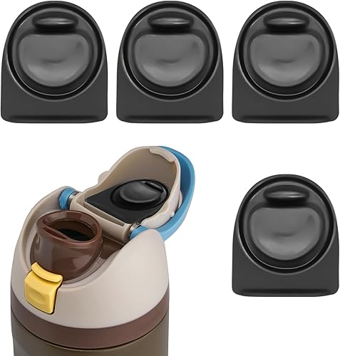4 tapones de tapa de repuesto Owala FreeSip de 24 onzas, 32 onzas, junta de botella de agua, tapa superior de repuesto compatible con botella de