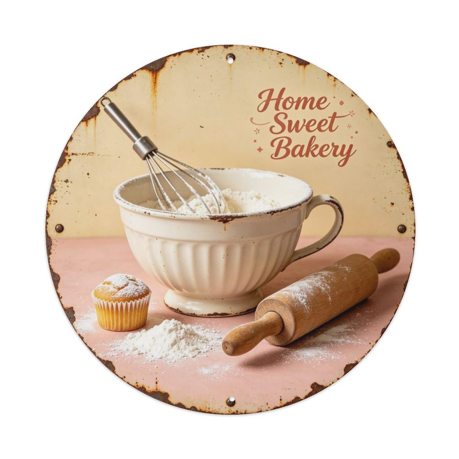 Home Sweet Bakery Metal Tin Sign Plaque