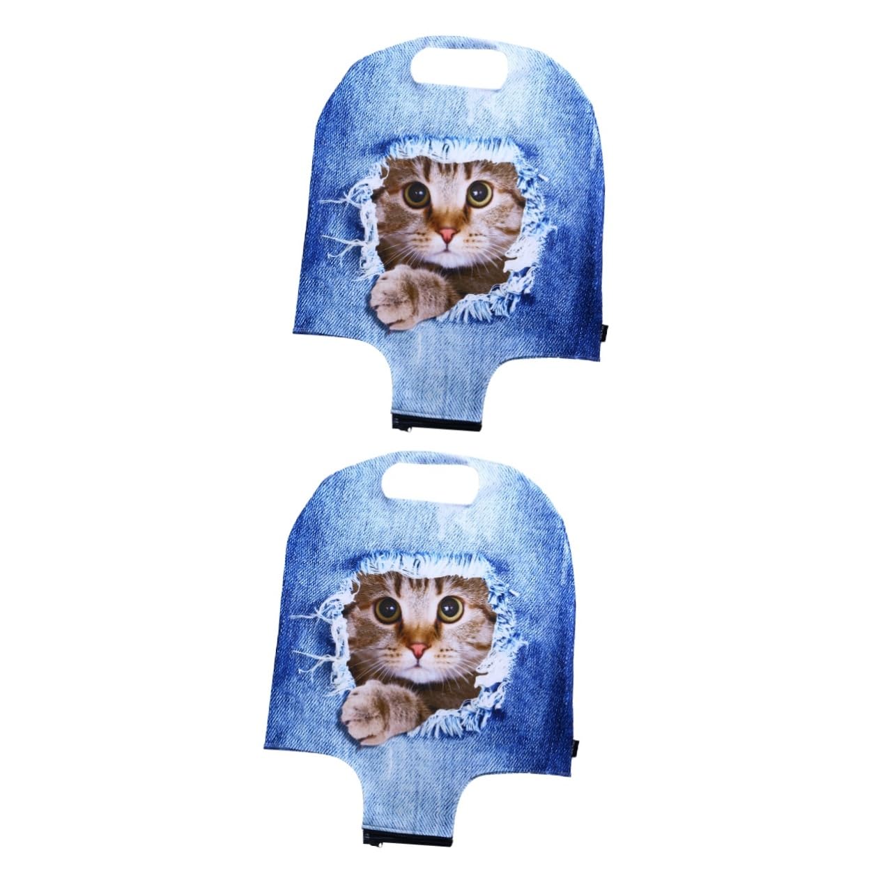 2stücke Gedruckte Gepäckabdeckung Mit Tiermotiv Elastische Kofferhülle Für Schützend Und Für Einen Individuellen Stil Im Gepäck