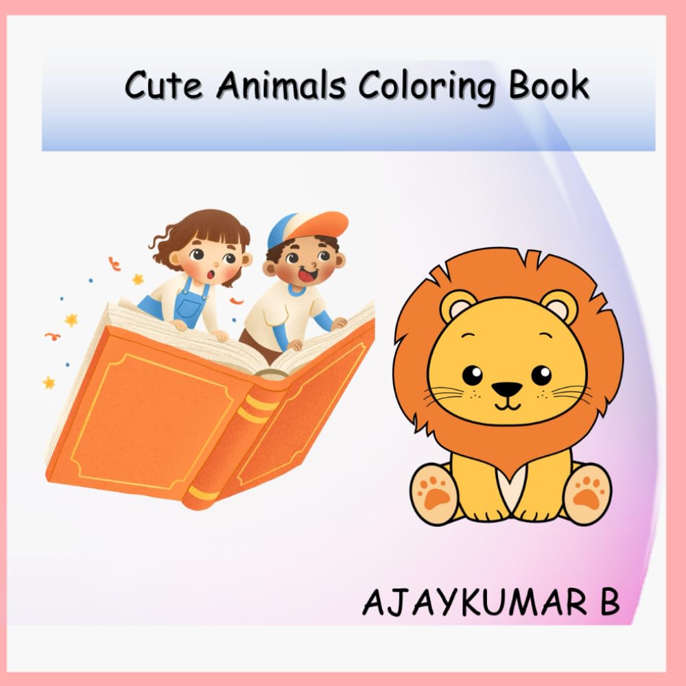Cute Animals Coloring Book: Learn creativity with cute animals