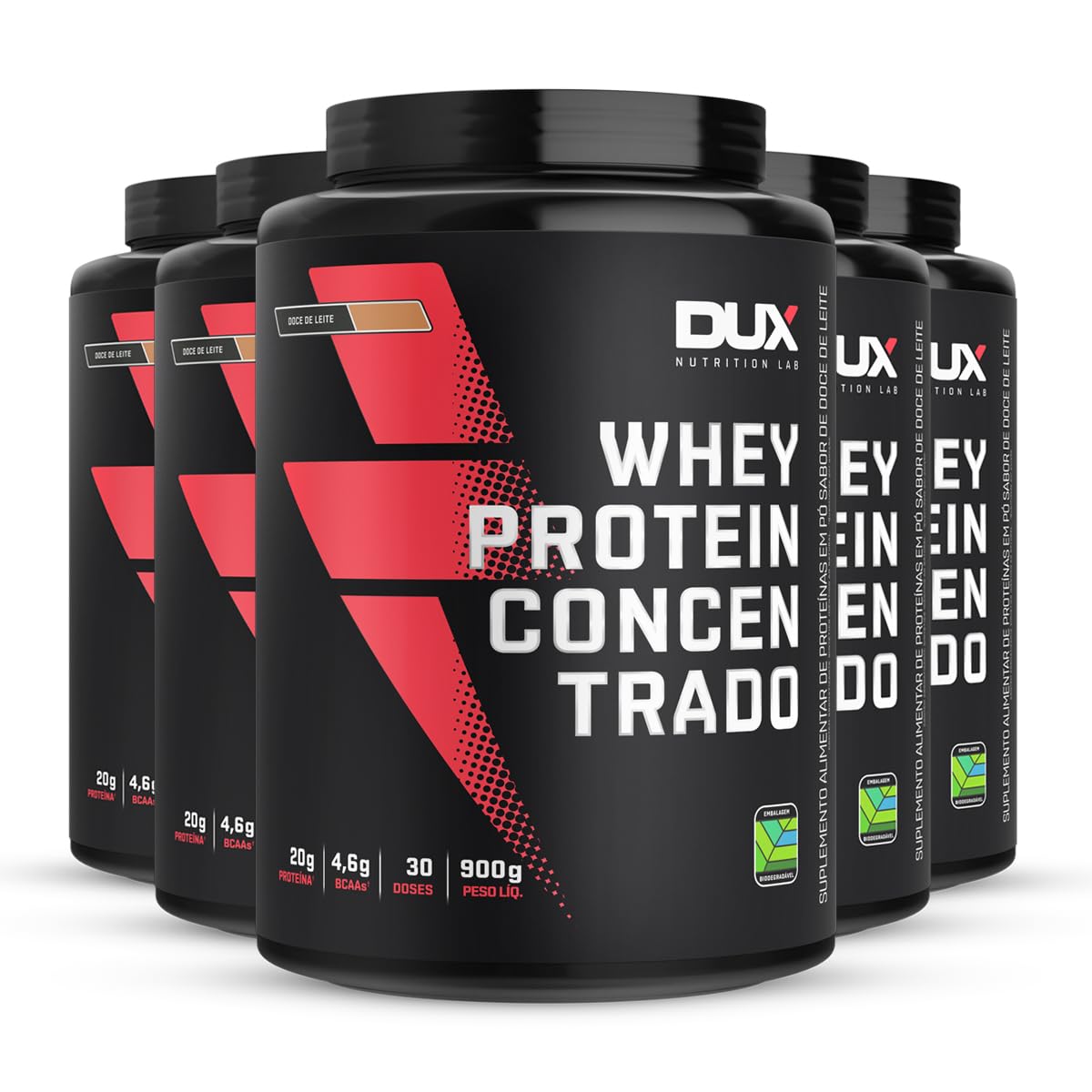 Kit 5 Whey Protein Concentrado Dux Doce de Leite 900g em promoção! Veja a oferta e mais achadinhos de Vitaminas & Suplementos 2 Hoje é o melhor dia para comprar Kit 5 Whey Protein Concentrado Dux Doce de Leite 900g com aquele preço maroto! Promoção! Aproveite a oferta! 2