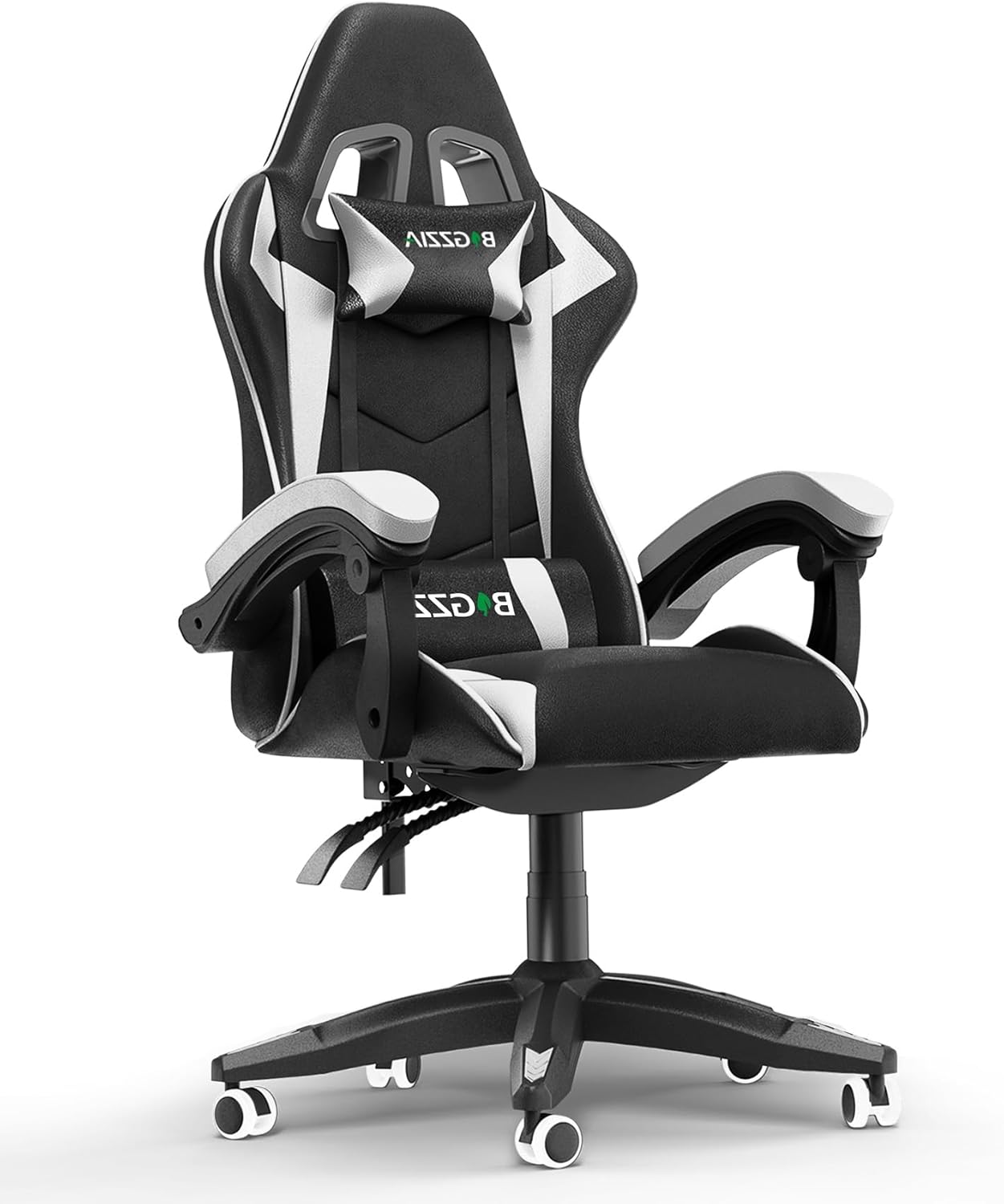 White Gaming Chair, Ergonomic Racing Computer Seat with