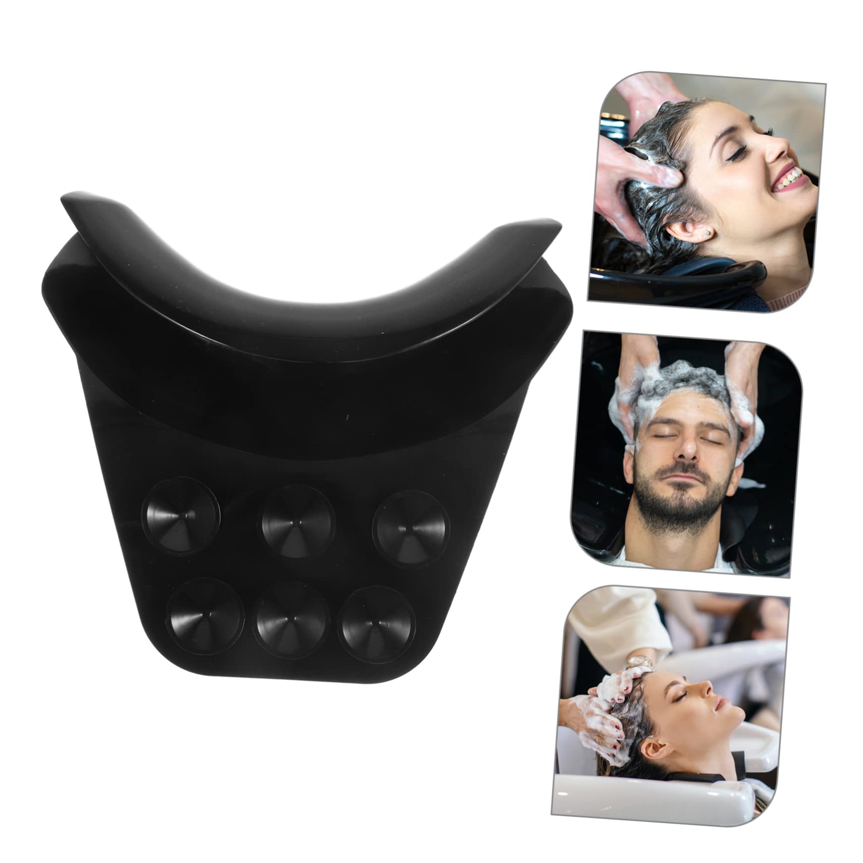 3 Stück Kopf wasch Kissen nackenstützkissen Silikonhalskissen Friseur Hair Spa Halskissen Nackenkissen Schönheitssalonkissen Hair Spa Nackenstütze Kissen für Hals Kieselgel Schwarz