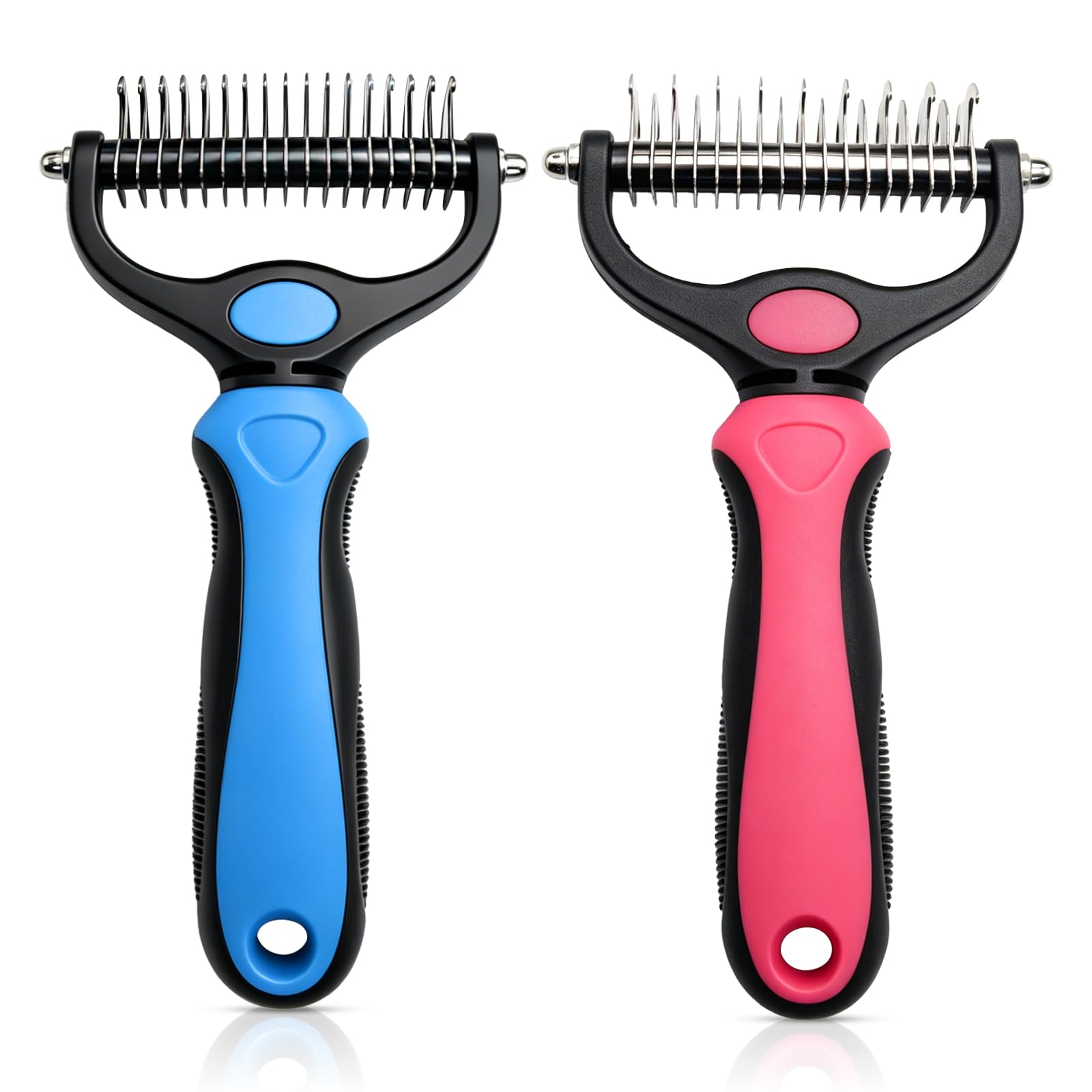2027New Pet Pro Tool Grooming for Dogs & Cats, Undercoat Rake Dematting Comb for Long Hai…