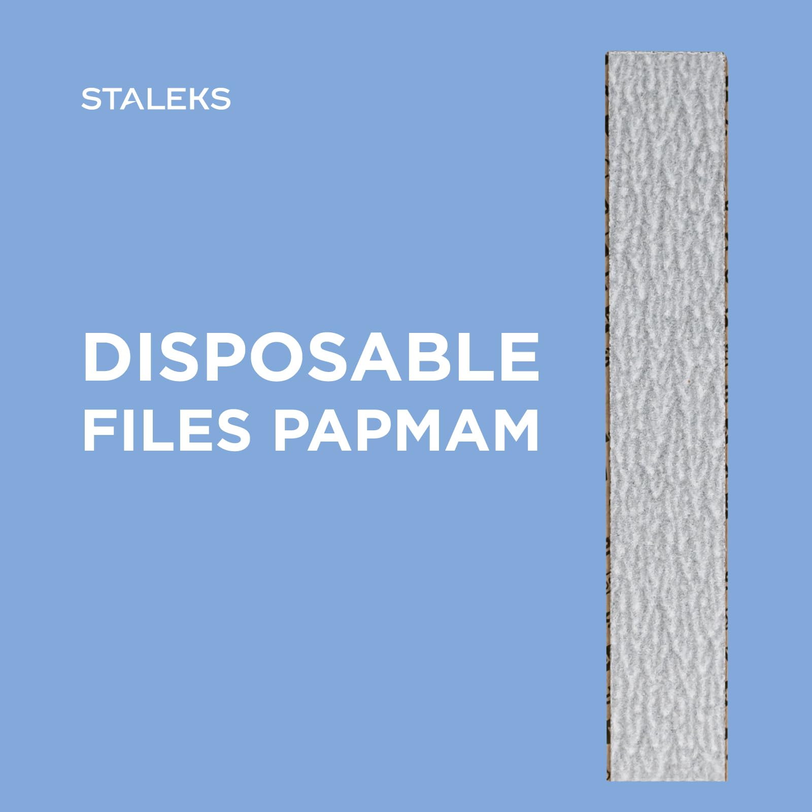 STALEKS Pro Lot de 50 limes jetables Papmam pour base droite Smart Papier écologique Grain 180
