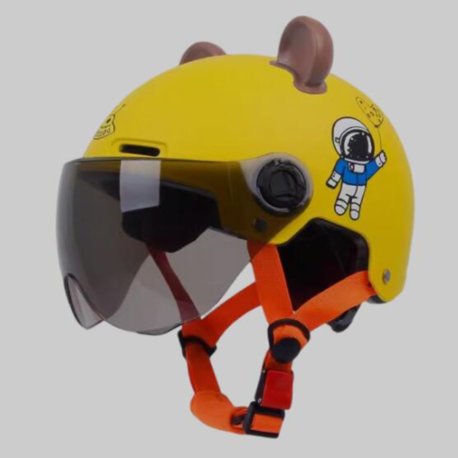 Casque De Moto Enfant Garçons Filles Visage Ouvert Demi-Casque Cyclomoteur Jet Casque avec Visière pour 2-14 Ans B,47-55CM
