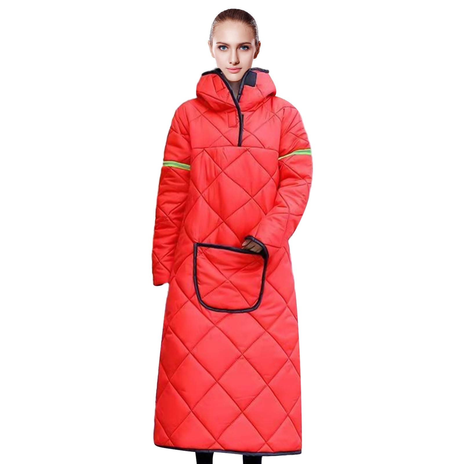 Teksome Housse Chaude pour Jambes de Scooter - Maillot de Cyclisme d'hiver rembourré et épais avec Bandes réfléchissantes,Housse de Protection imperméable Contre la Pluie pour cyclomoteur, Couverture