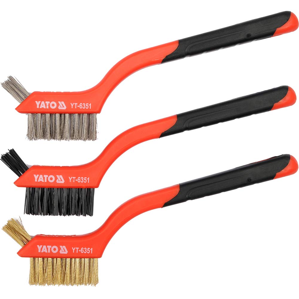 Yato YT-6351 3PCS Steel Wire Brush Set|Increases Cleaning