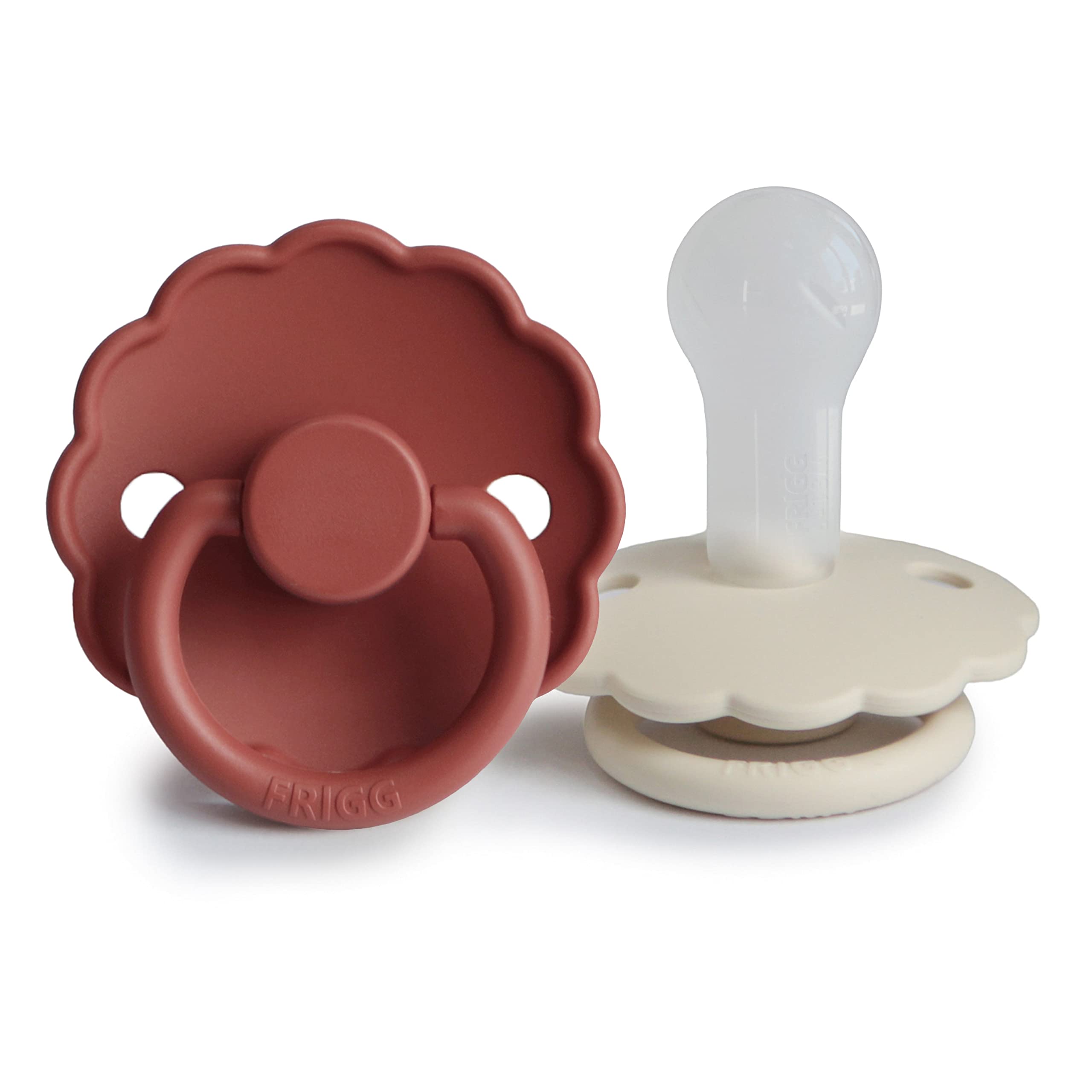 FRIGG Daisy Chupete 2-Pack | Chupete de silicona | Sin BPA | Fabricado en Dinamarca | Tetina simétrica tipo cereza | (Cream/Croissant, Talla 1 (0-6 Meses)) — view 15