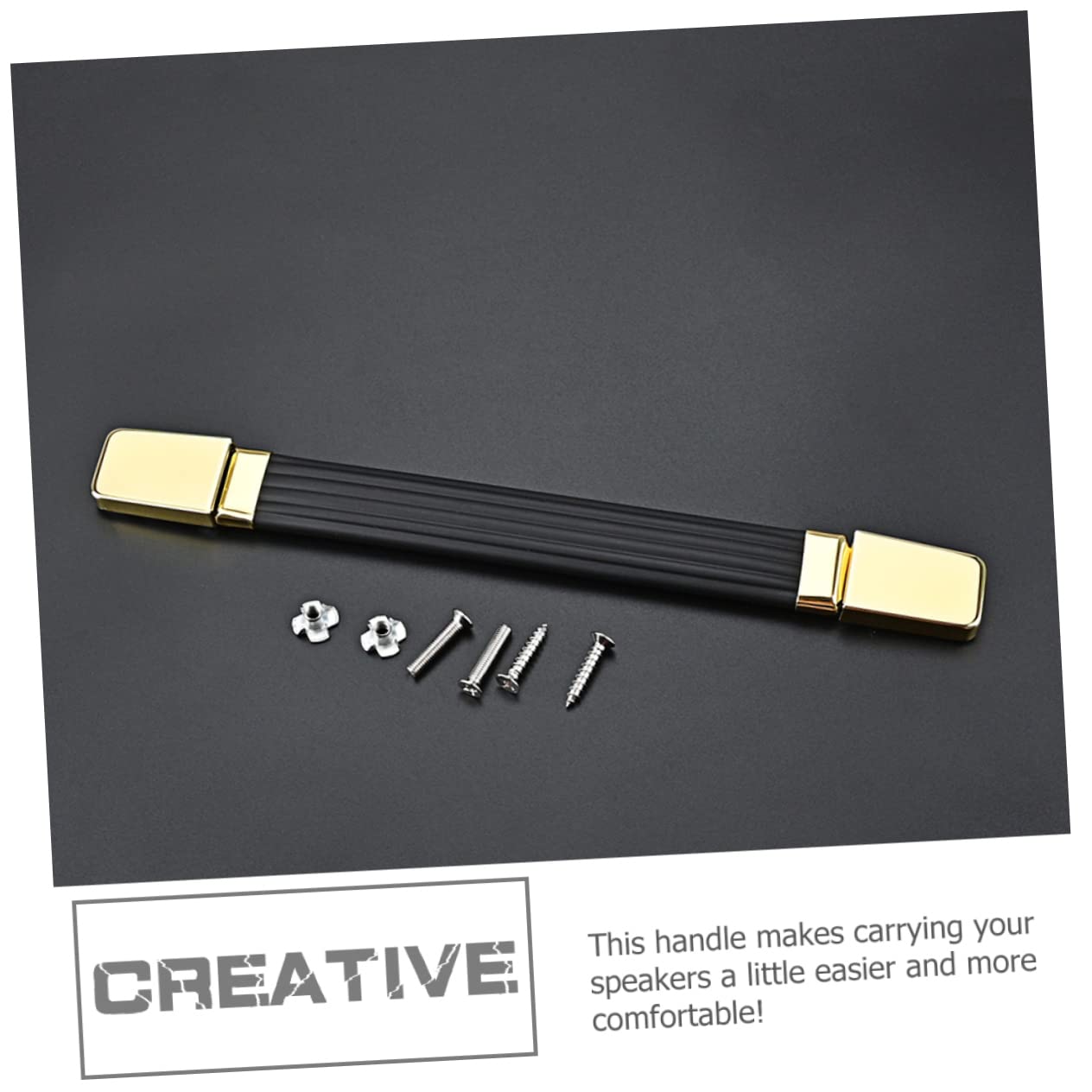 OSALADI Maniglia per Amplificatore Viti e Cinghia Resistente in Pvc per Casse Acustiche da Esterno, Accessorio Professionale Leggero e Salvaspazio per Trasporto Sicuro e Comodo