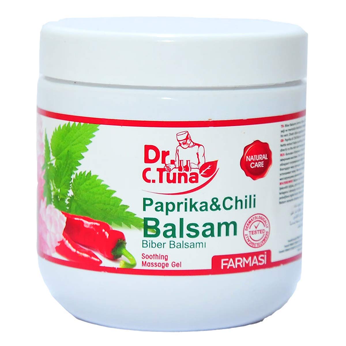 Farmasi Dr. C. Tuna Paprika & Chili Balsamo Riscaldante 500 ml – Gel Massaggiante Lenitivo per Dolori Muscolari, Schiena, Gambe e Articolazioni