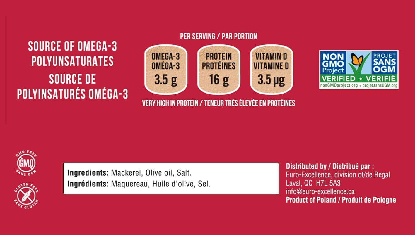 King Oscar, Skinless & Boneless Mackerel Fillets in Olive Oil, 115 Gram Cans (Pack of 12) - 4