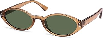 Retro Oval Polarized Sunglasses for Women Chic Cat Eye Trendy 90s Shades UV400 Protection AP3743