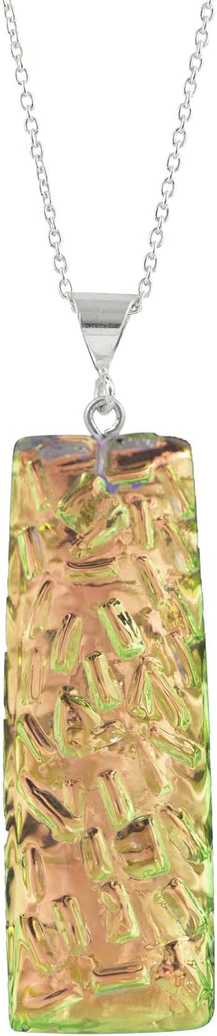 Rocky Rectangle Pendant | Crystal Jewelry | Sterling Silver Jewelry | Crystal Pendant Necklace | Nature | Texture - Image 2