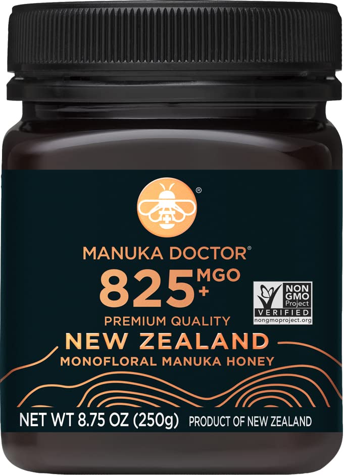 MANUKA DOCTOR - MGO 825+ Manuka Honey Monofloral, 100% Pure New Zealand Honey. Certified. Guaranteed. Non-GMO (8.75oz)