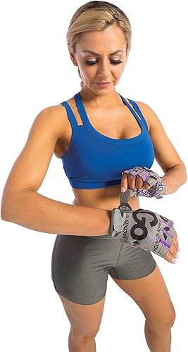 Miniatura 3 de GoFit GF-WGTC-PPL - Guantes de entrenamiento profesionales para mujer