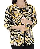 Crêpe Kasper Veste en crêpe de plongée imprimée Abstraite pour Femme, Safran Multi, 4