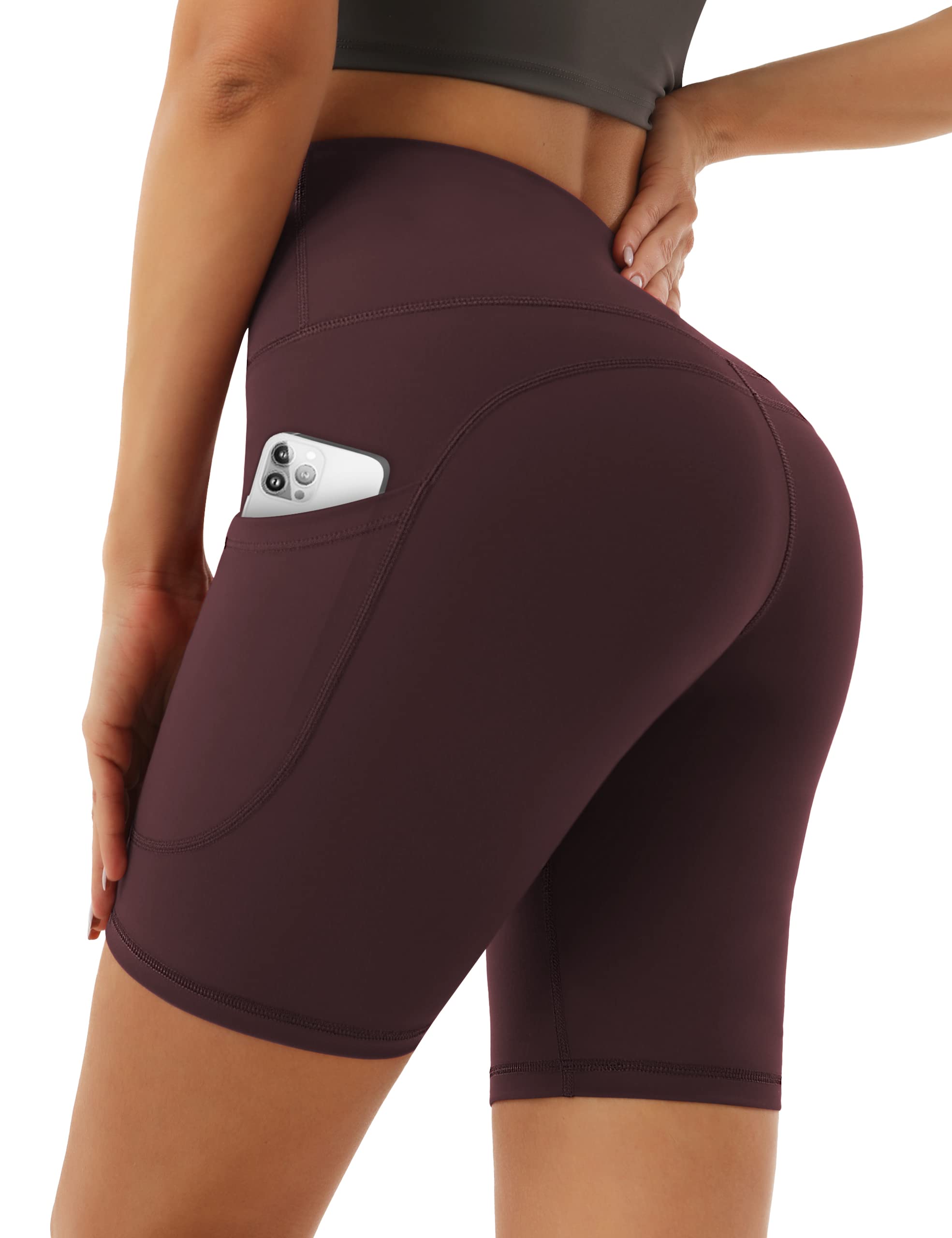 Desol High Waist Biker Shorts with Pockets, 5"/6"/8" Women Yoga Gym Shorts, Tummy Control Tight Shorts for Workout Running