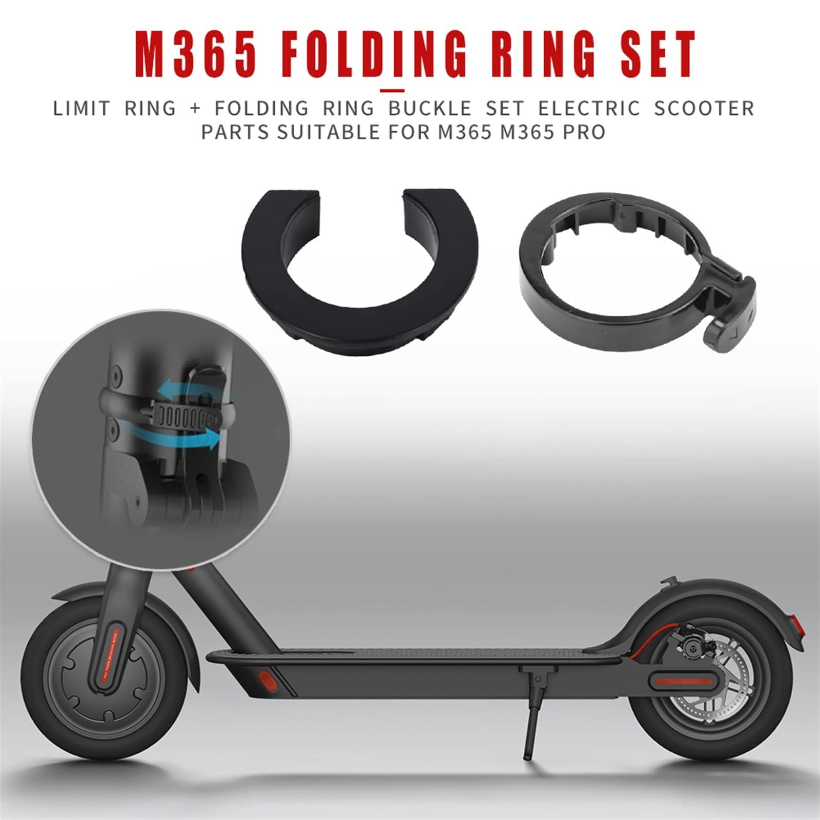 YYDStes Fit for Xiaomi Fit for MI Scooter Buckle Bottom Circle Clasped Guard Ring Buckle for Fit for Xiaomi Fit for Mijia Fit for M365 Electric Scooter Skateboard Parts
