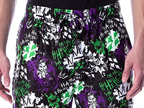 DC Comics Men's Classic The Joker and Harley Quinn Laugh Adult Lounge Pajama Pants4